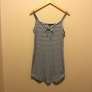 Ambiance-Navy/White Striped Tank Dress